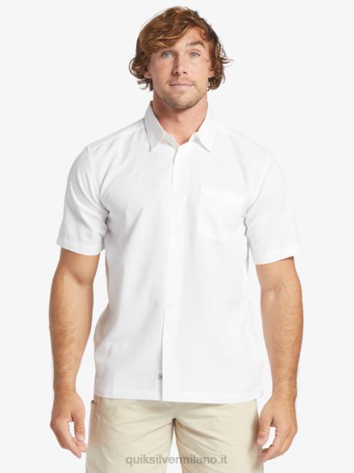 esso Quiksilver uomini camicia waterman centinela premium antirughe centinella bianca HTZR1300