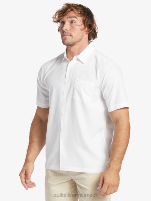 esso Quiksilver uomini camicia waterman centinela premium antirughe centinella bianca HTZR1300