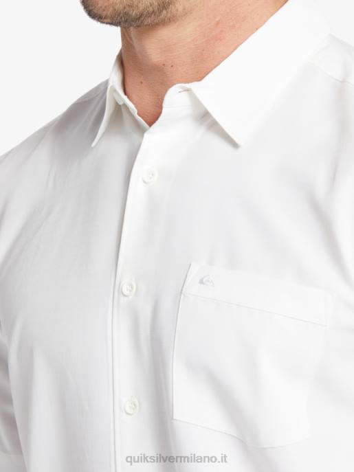 esso Quiksilver uomini camicia waterman centinela premium antirughe centinella bianca HTZR1300