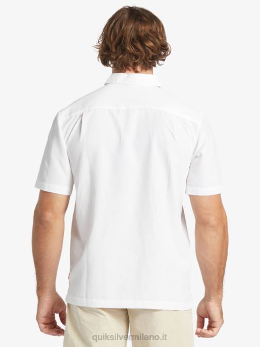 esso Quiksilver uomini camicia waterman centinela premium antirughe centinella bianca HTZR1300