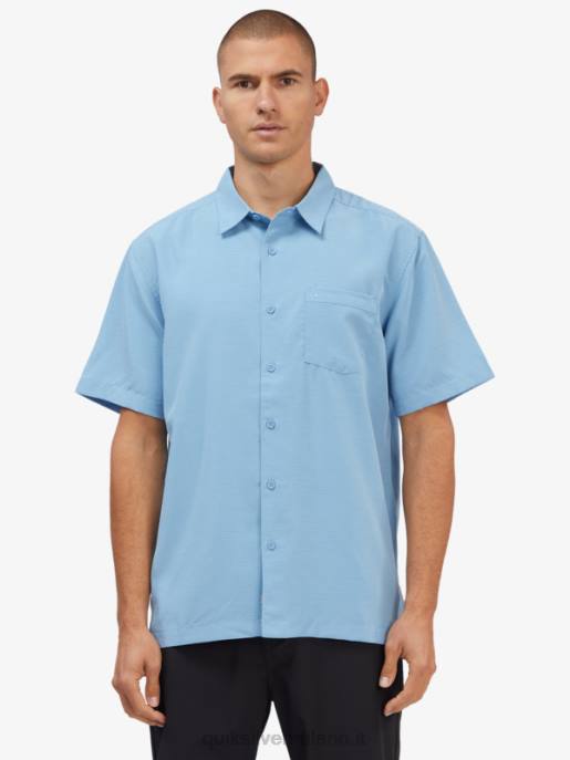 esso Quiksilver uomini camicia waterman centinela premium antirughe centinella blu crepuscolo HTZR1305