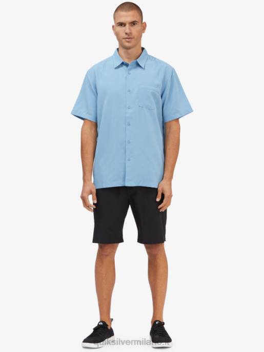 esso Quiksilver uomini camicia waterman centinela premium antirughe centinella blu crepuscolo HTZR1305