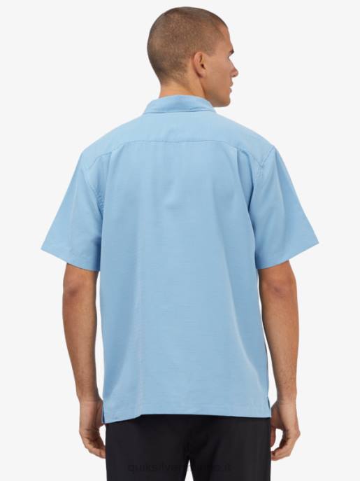esso Quiksilver uomini camicia waterman centinela premium antirughe centinella blu crepuscolo HTZR1305