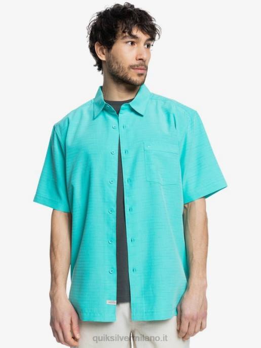 esso Quiksilver uomini camicia waterman centinela premium antirughe centinella blu turchese HTZR1308