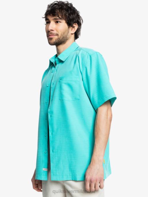 esso Quiksilver uomini camicia waterman centinela premium antirughe centinella blu turchese HTZR1308