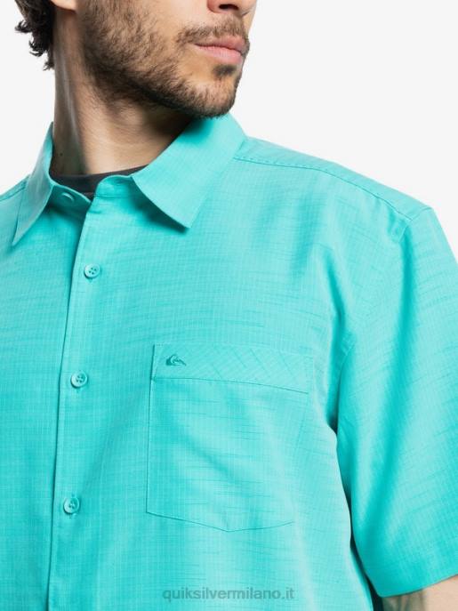 esso Quiksilver uomini camicia waterman centinela premium antirughe centinella blu turchese HTZR1308