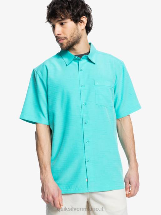 esso Quiksilver uomini camicia waterman centinela premium antirughe centinella blu turchese HTZR1308