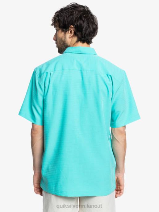 esso Quiksilver uomini camicia waterman centinela premium antirughe centinella blu turchese HTZR1308