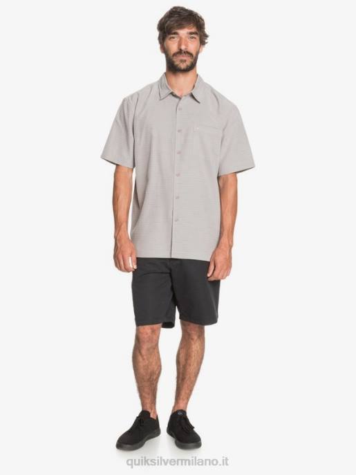 esso Quiksilver uomini camicia waterman centinela premium antirughe centinella grigio selce HTZR1301
