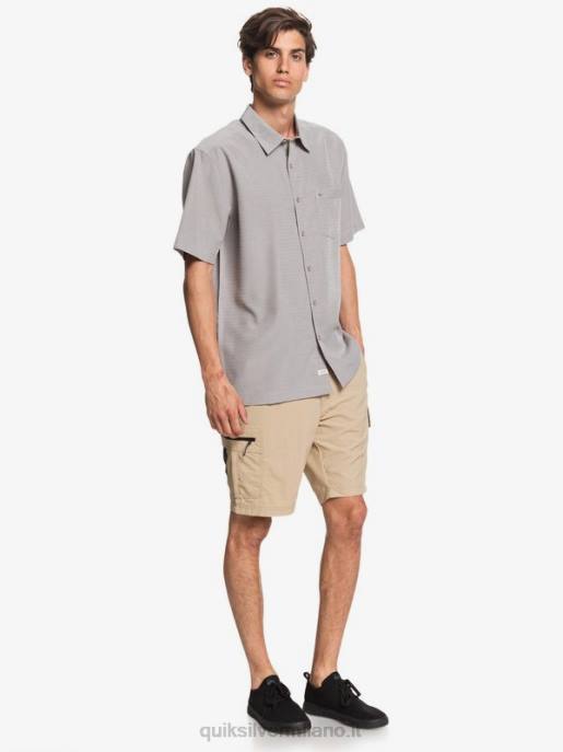 esso Quiksilver uomini camicia waterman centinela premium antirughe centinella grigio selce HTZR1301