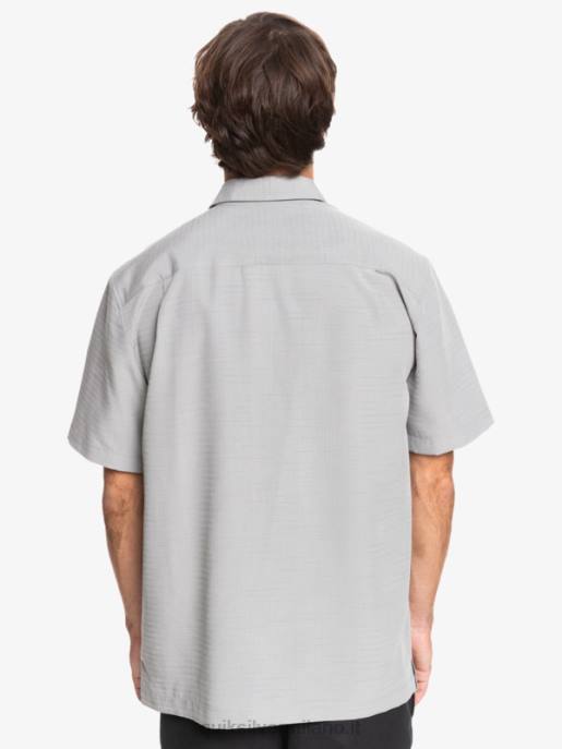 esso Quiksilver uomini camicia waterman centinela premium antirughe centinella grigio selce HTZR1301