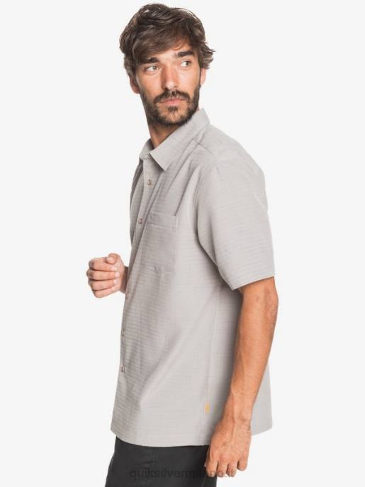 esso Quiksilver uomini camicia waterman centinela premium antirughe centinella grigio selce HTZR1301
