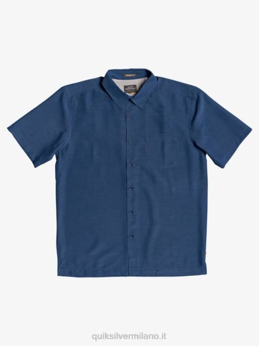 esso Quiksilver uomini camicia waterman centinela premium antirughe centinella marina di mezzanotte HTZR1304