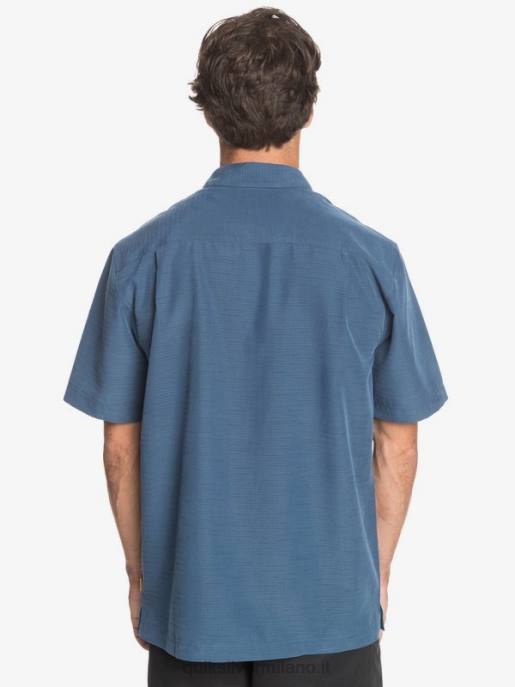 esso Quiksilver uomini camicia waterman centinela premium antirughe centinella marina di mezzanotte HTZR1304