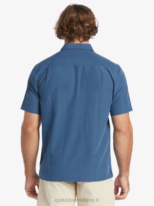 esso Quiksilver uomini camicia waterman centinela premium antirughe centinella marina di mezzanotte HTZR1304