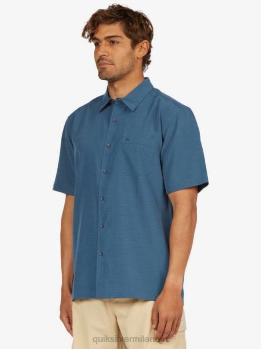esso Quiksilver uomini camicia waterman centinela premium antirughe centinella marina di mezzanotte HTZR1304