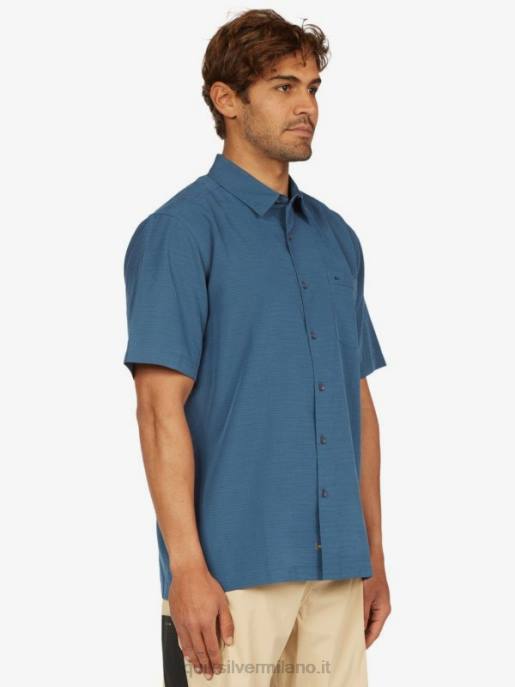 esso Quiksilver uomini camicia waterman centinela premium antirughe centinella marina di mezzanotte HTZR1304