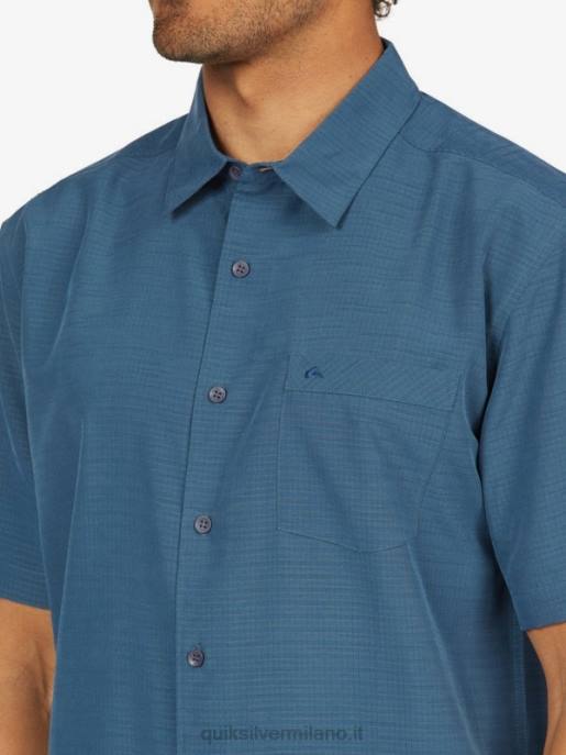 esso Quiksilver uomini camicia waterman centinela premium antirughe centinella marina di mezzanotte HTZR1304