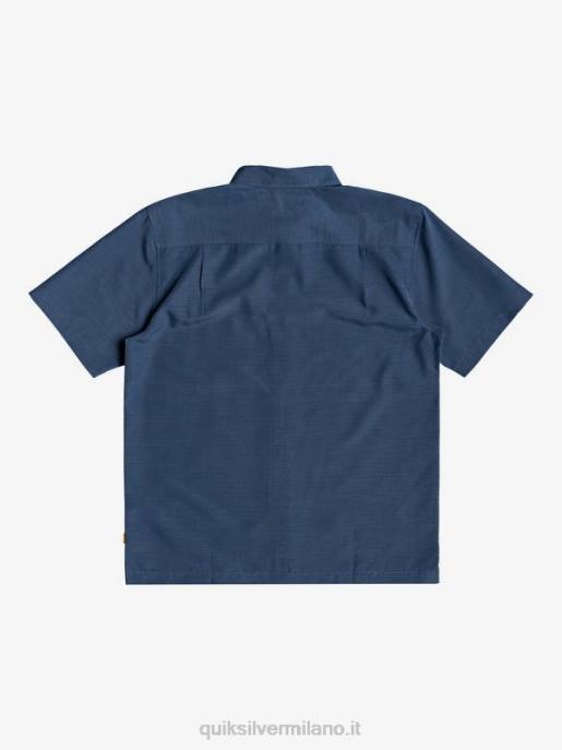 esso Quiksilver uomini camicia waterman centinela premium antirughe centinella marina di mezzanotte HTZR1304
