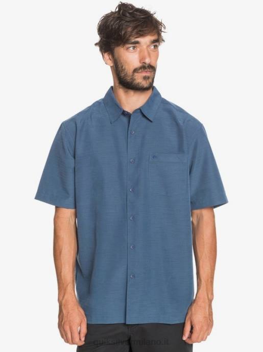 esso Quiksilver uomini camicia waterman centinela premium antirughe centinella marina di mezzanotte HTZR1304