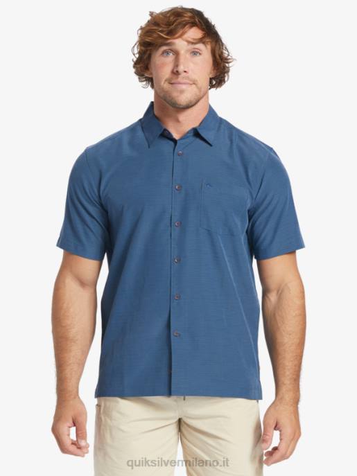 esso Quiksilver uomini camicia waterman centinela premium antirughe centinella marina di mezzanotte HTZR1304