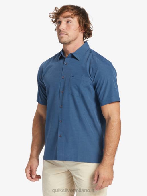 esso Quiksilver uomini camicia waterman centinela premium antirughe centinella marina di mezzanotte HTZR1304