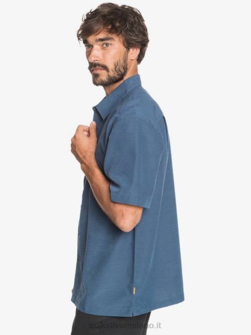 esso Quiksilver uomini camicia waterman centinela premium antirughe centinella marina di mezzanotte HTZR1304