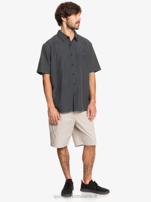 esso Quiksilver uomini camicia waterman centinela premium antirughe centinella nera HTZR1303