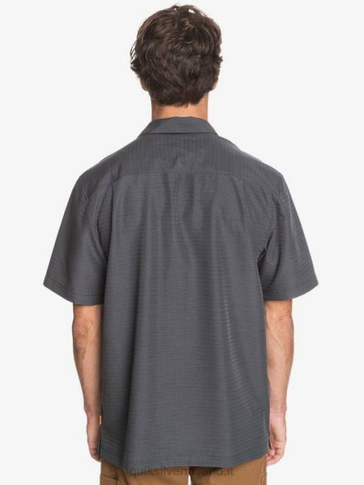 esso Quiksilver uomini camicia waterman centinela premium antirughe centinella nera HTZR1303
