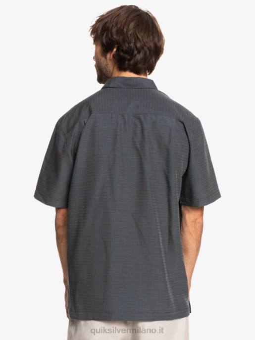 esso Quiksilver uomini camicia waterman centinela premium antirughe centinella nera HTZR1303