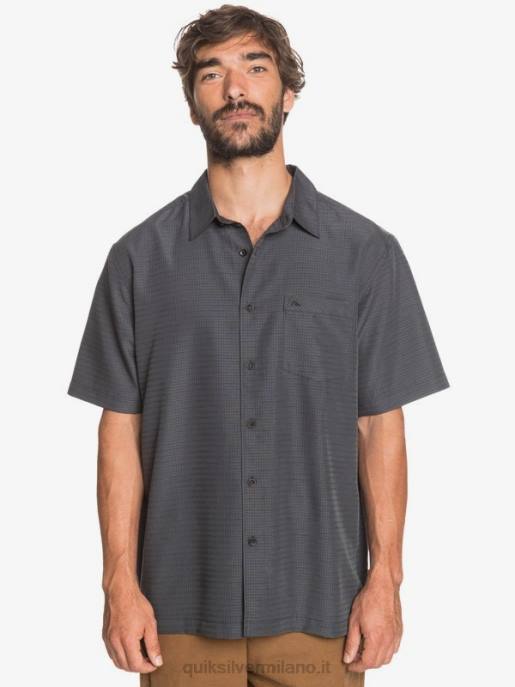 esso Quiksilver uomini camicia waterman centinela premium antirughe centinella nera HTZR1303