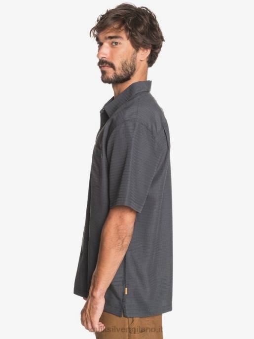 esso Quiksilver uomini camicia waterman centinela premium antirughe centinella nera HTZR1303