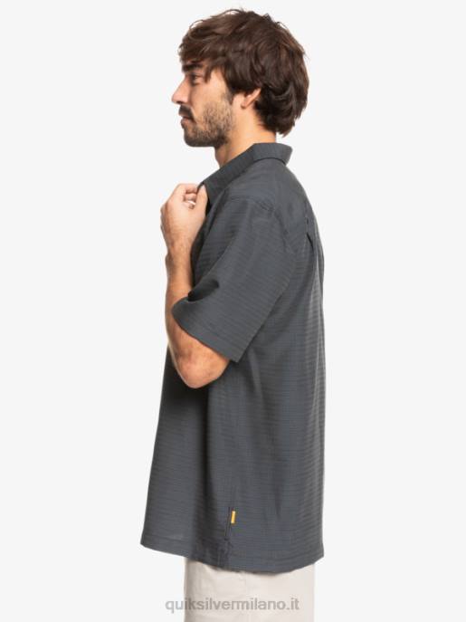 esso Quiksilver uomini camicia waterman centinela premium antirughe centinella nera HTZR1303