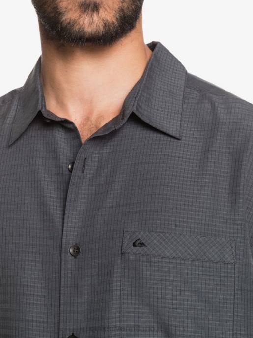 esso Quiksilver uomini camicia waterman centinela premium antirughe centinella nera HTZR1303