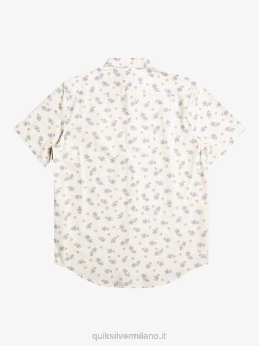 esso Quiksilver uomini dall\'oceano al paradiso camicia a maniche corte bianco dall\'oceano HTZR1390