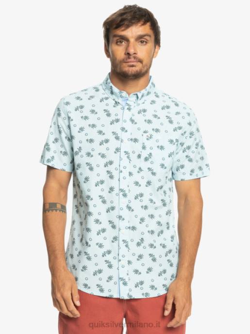 esso Quiksilver uomini dall\'oceano al paradiso camicia a maniche corte cielo blu dall\'oceano HTZR1389