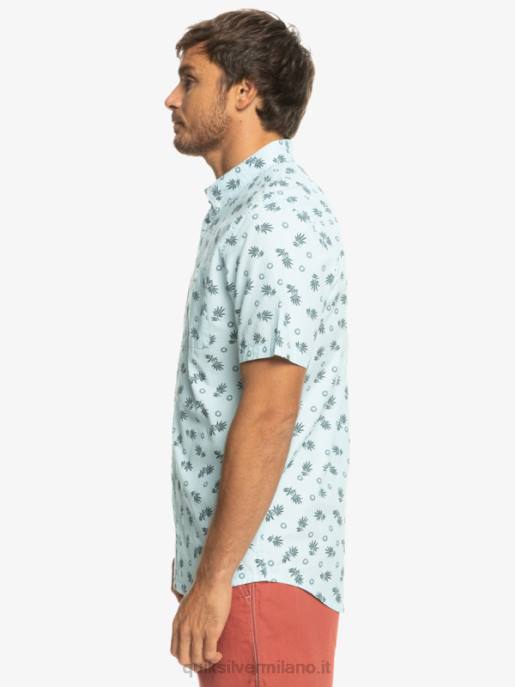 esso Quiksilver uomini dall\'oceano al paradiso camicia a maniche corte cielo blu dall\'oceano HTZR1389