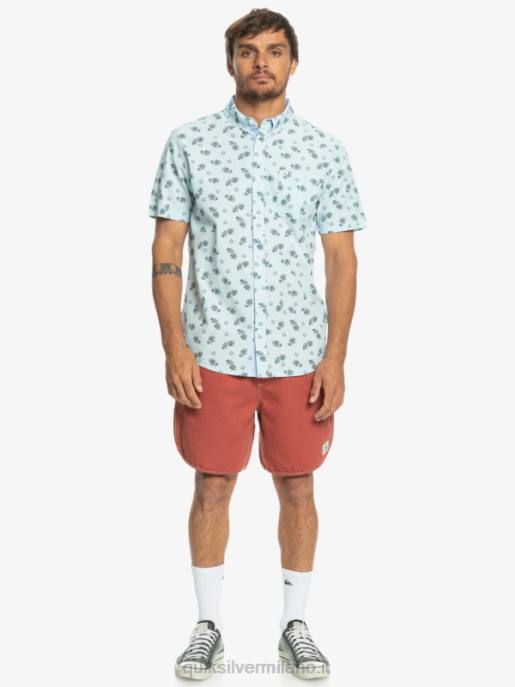 esso Quiksilver uomini dall\'oceano al paradiso camicia a maniche corte cielo blu dall\'oceano HTZR1389