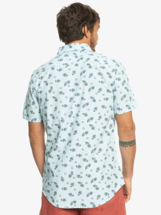esso Quiksilver uomini dall\'oceano al paradiso camicia a maniche corte cielo blu dall\'oceano HTZR1389