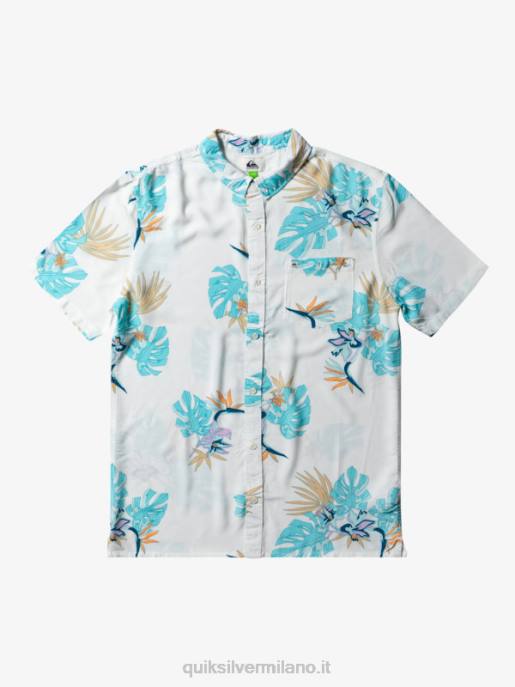 esso Quiksilver uomini la camicia floreale a maniche corte bianco neve floreale ss HTZR650