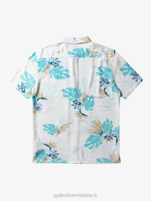 esso Quiksilver uomini la camicia floreale a maniche corte bianco neve floreale ss HTZR650