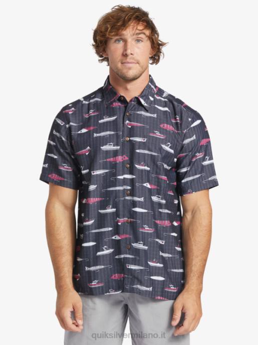 esso Quiksilver uomini maglia tecnica a manica corta waterman drag week settimana della resistenza nera HTZR441