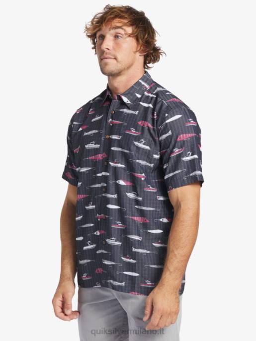 esso Quiksilver uomini maglia tecnica a manica corta waterman drag week settimana della resistenza nera HTZR441