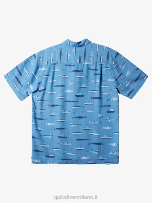 esso Quiksilver uomini maglia tecnica a manica corta waterman drag week settimana di trascinamento blu del crepuscolo w HTZR442