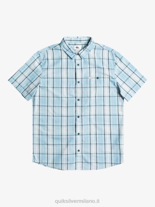 esso Quiksilver uomini nuova camicia a maniche corte swinton swinton azzurro cielo HTZR916