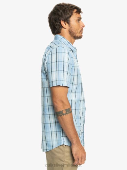 esso Quiksilver uomini nuova camicia a maniche corte swinton swinton azzurro cielo HTZR916