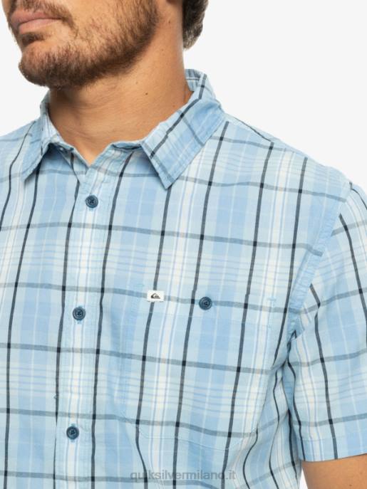 esso Quiksilver uomini nuova camicia a maniche corte swinton swinton azzurro cielo HTZR916