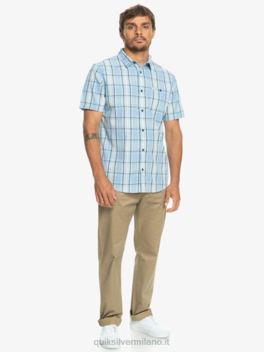 esso Quiksilver uomini nuova camicia a maniche corte swinton swinton azzurro cielo HTZR916
