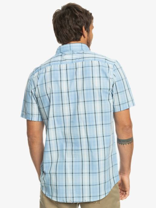 esso Quiksilver uomini nuova camicia a maniche corte swinton swinton azzurro cielo HTZR916