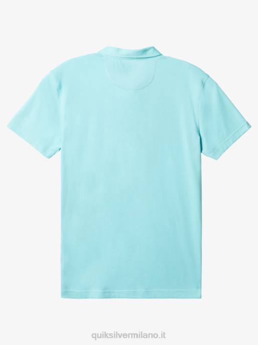 esso Quiksilver uomini polo a maniche corte a righe lite angelo blu HTZR749